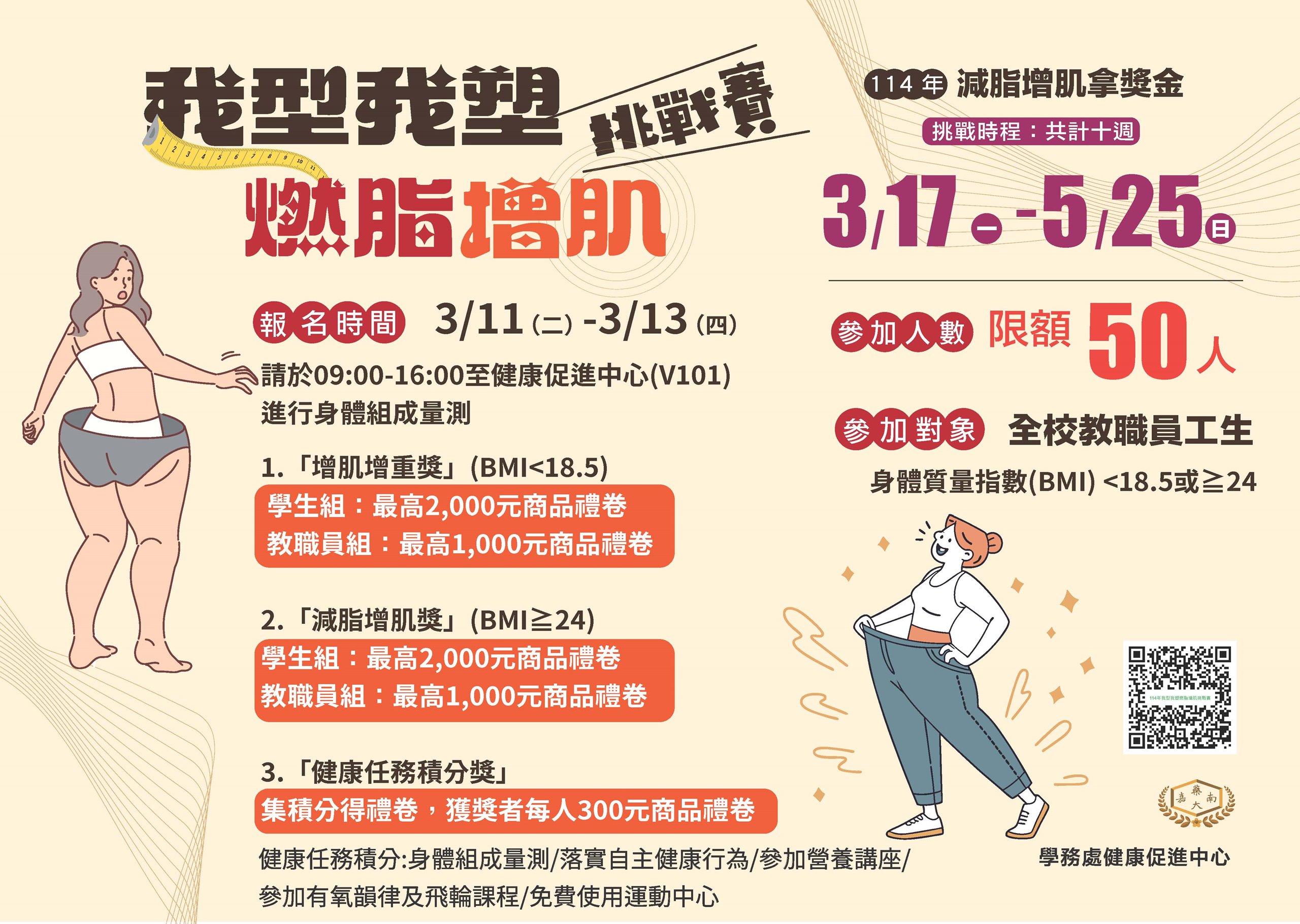114我型我塑燃脂享瘦挑戰賽海報